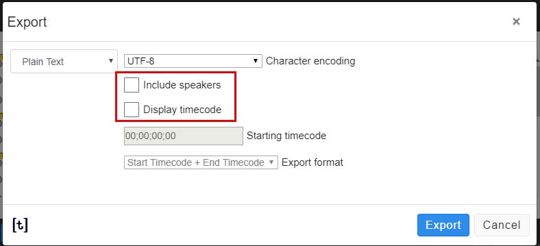 Exporting a plain text file in Premiere Pro