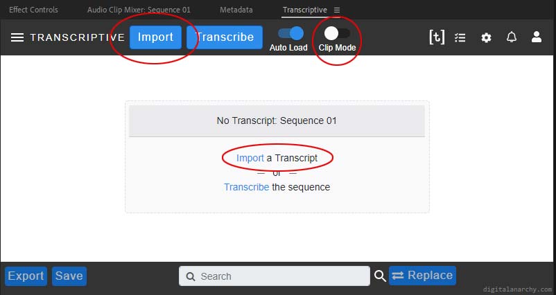 Importing an SRT into Premiere